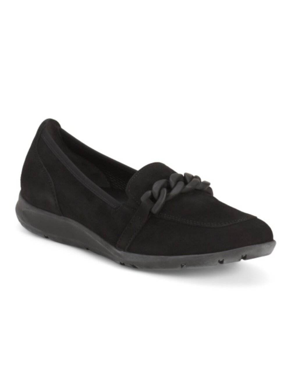 GABOR Suede Low Heel Chain Loafers